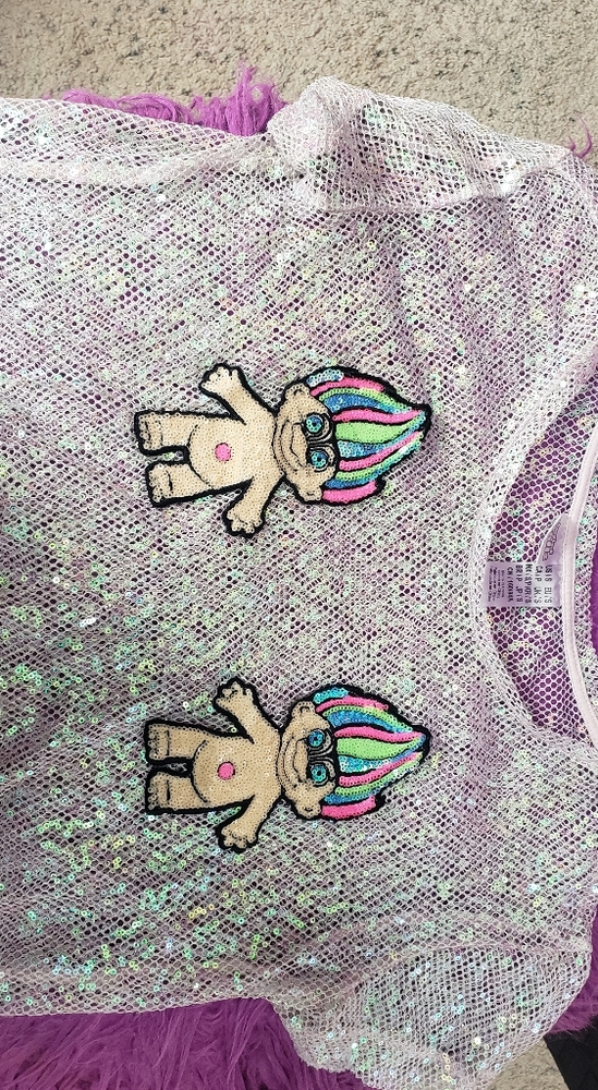 Trolls sheer crop top